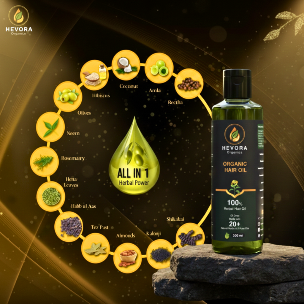 Hevora Organic  100% Natural Hair Oil 200ML
